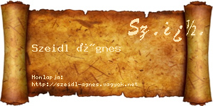 Szeidl Ágnes névjegykártya